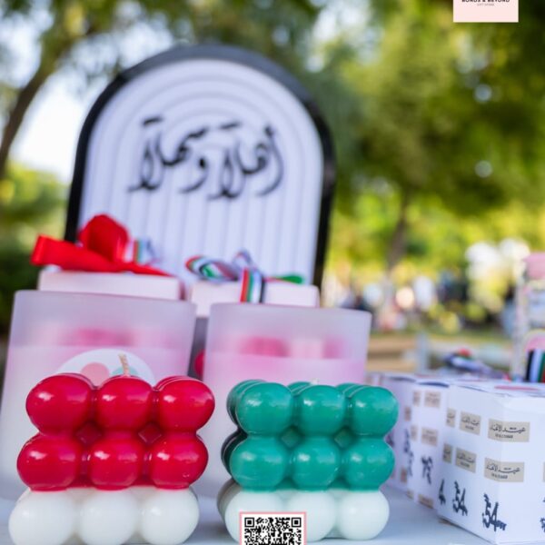 شمعة ملونة طبقات